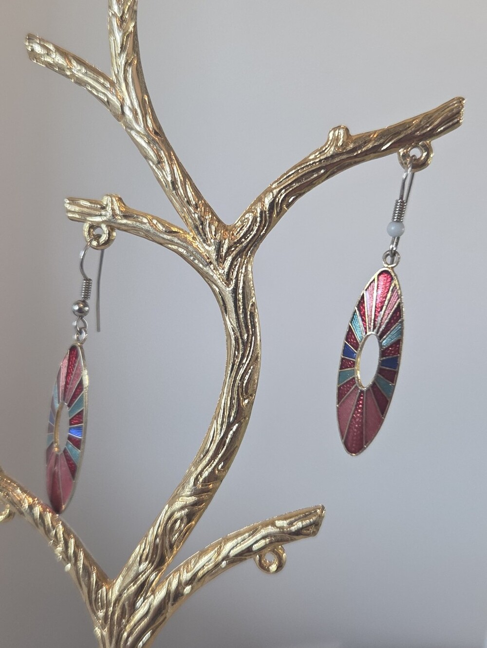 Stylish Multi-Color Enamel Drop Earrings - Women Jewelry